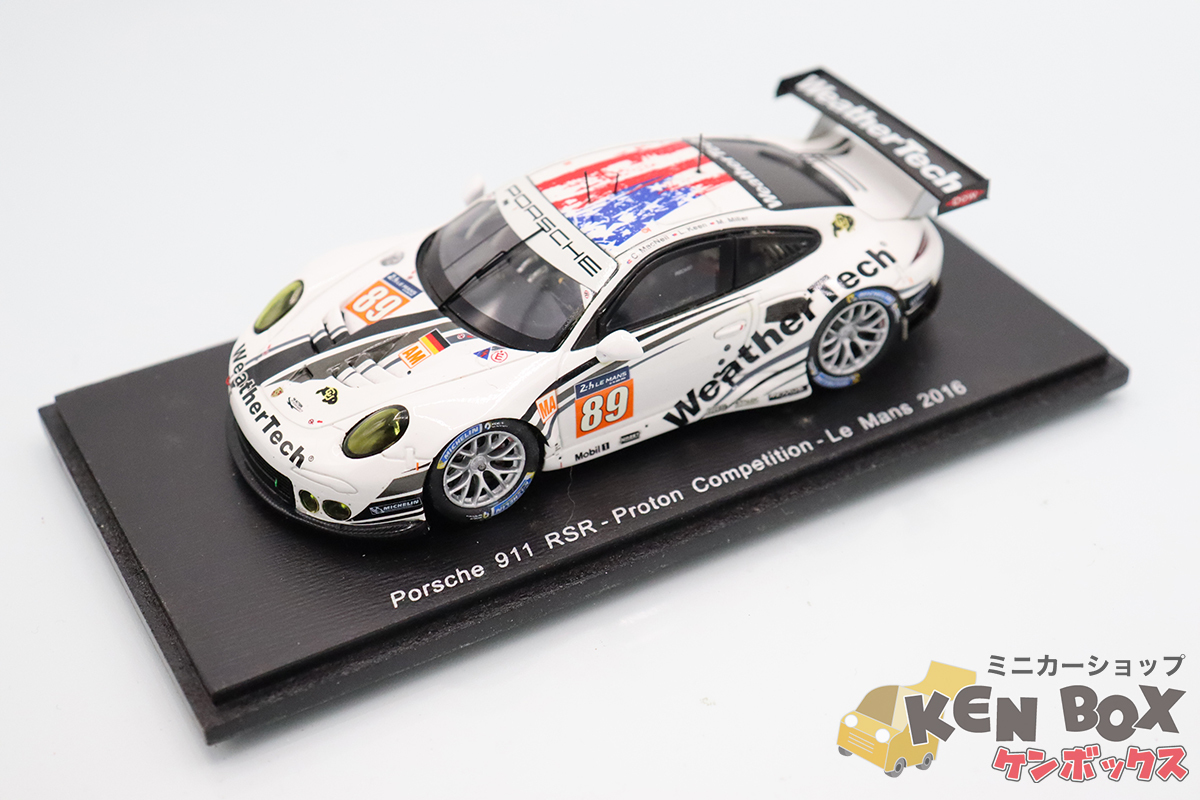 USED S=1/43 Spark スパーク S5143 Porsche ポルシェ 911 RSR Proton Competition LM2016 Weather Tech #89 中国製 現状渡し