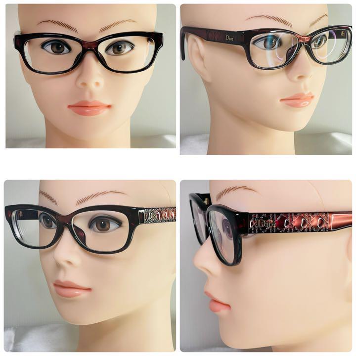 極美品 度入り ) Dior ディオール ロゴ メガネフレーム アイウェア