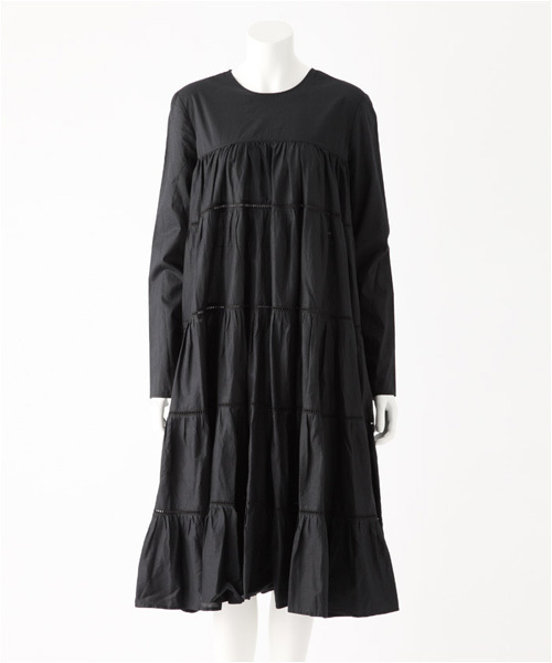 激安 コットン ESSAOUIRA ドレス ワンピース マーレット MERLETTE Sサイズ 新品 ブラック Mサイズ