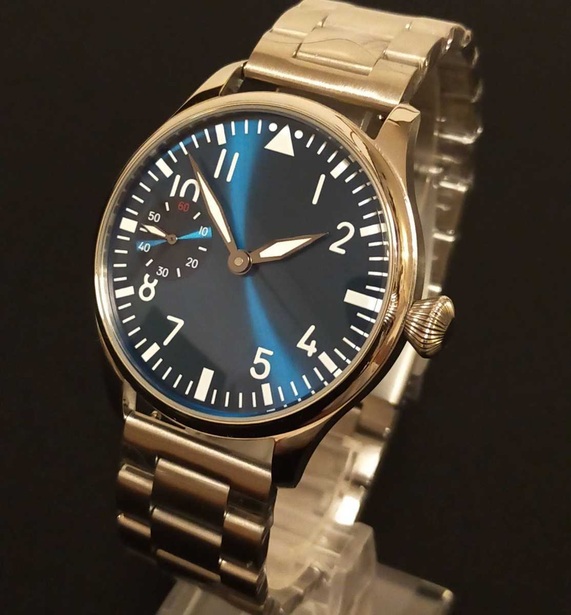 3連ステンレスブレス仕様 【珠玉seagull手巻き搭載 新品】BLIGER