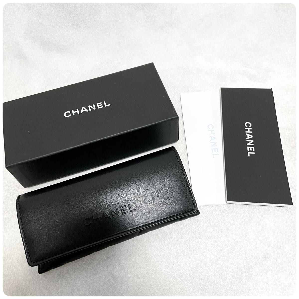 美品★CHANEL シャネル サングラス メガネフレーム スパンコール グレー