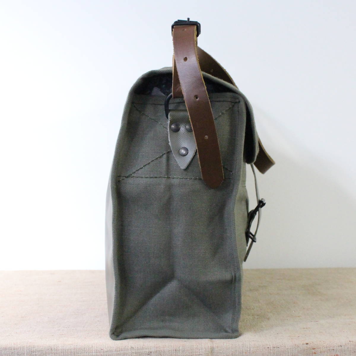 1980s France La Poste mail bag PTT marks lielinenfrance mail post canvas Vintage mesenja-Mail euro khaki 