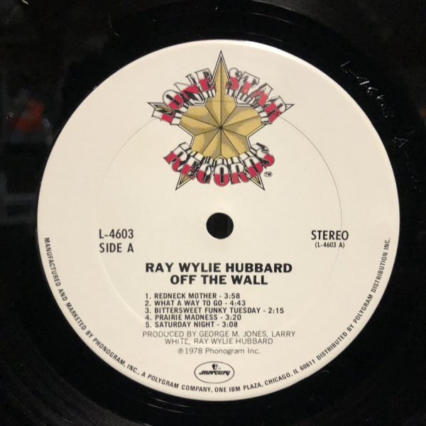 【 '78 US orig 】LP★Ray Wylie Hubbard - Off The Wall☆洗浄済み☆_画像4