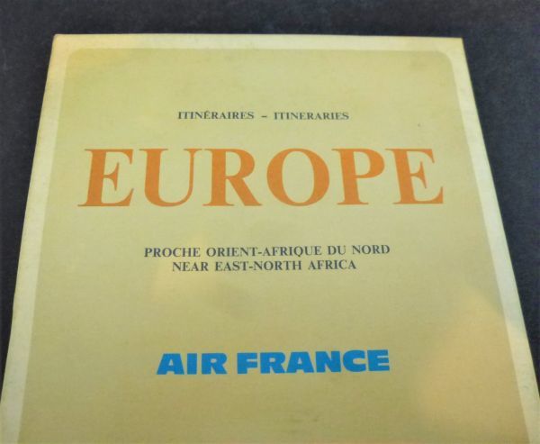 C2# エールフランス 古い機内地図ヨーロッパ AIR FRANCE 当時物 非売品 #1208/8_画像7