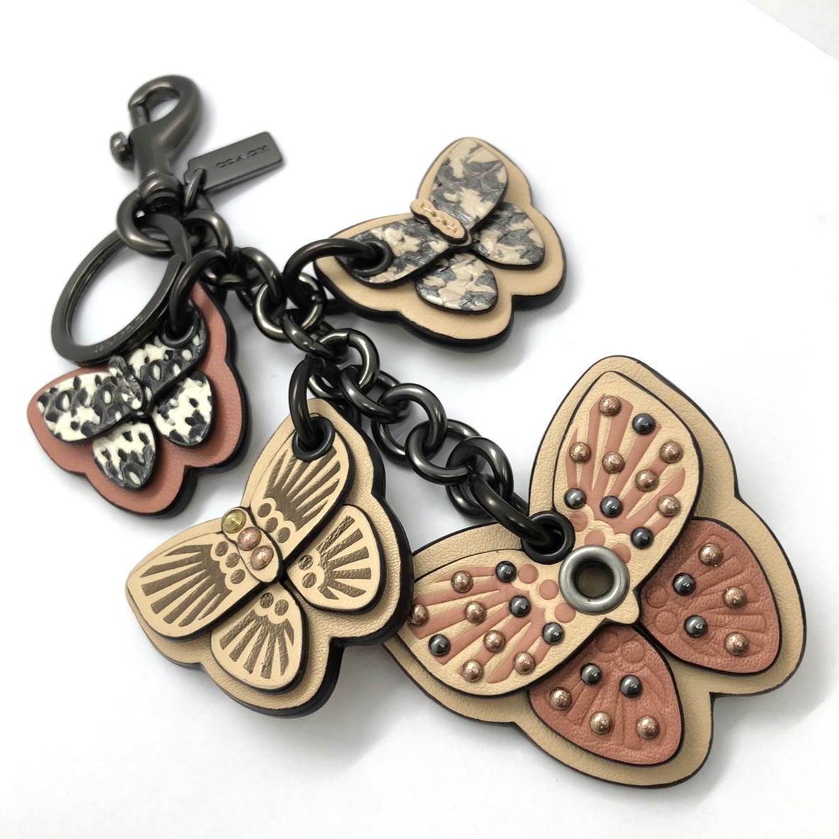 * new goods COACH key holder bag charm Coach butterfly butterfly Mix multi key ring leather made IL1408