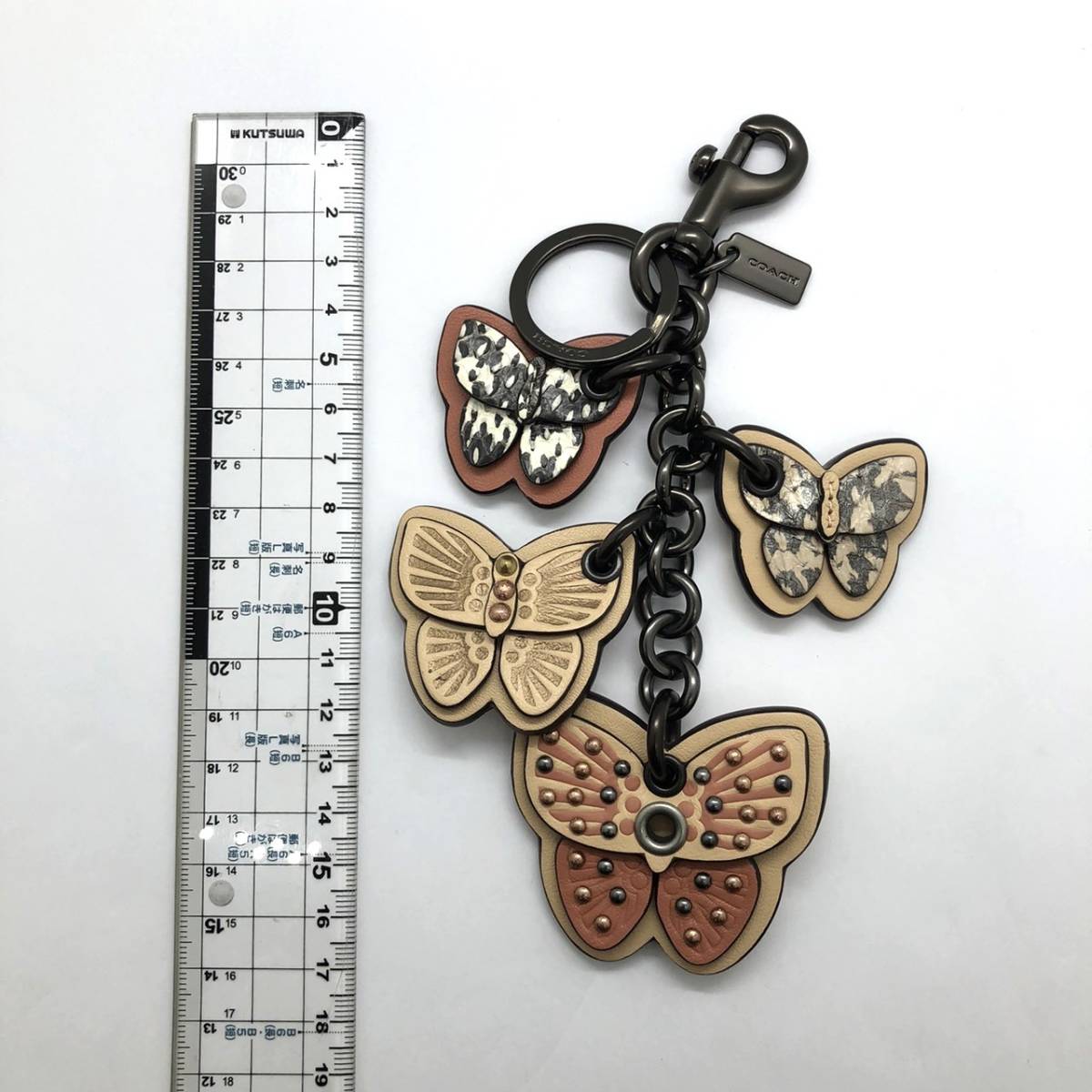 * new goods COACH key holder bag charm Coach butterfly butterfly Mix multi key ring leather made IL1408