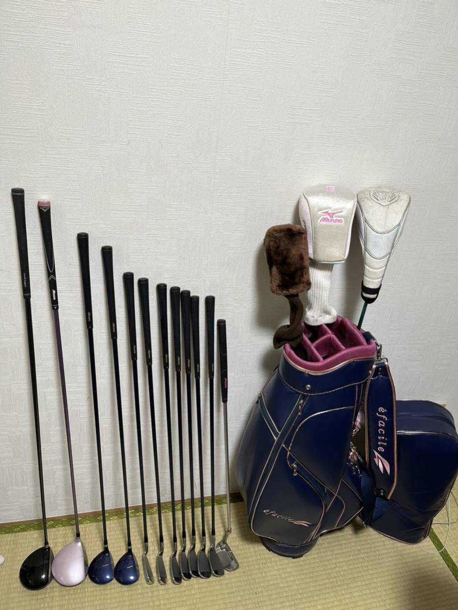 超豪華MIZUNOefilレディースゴルフ12本セット+キャディバッグ+オマケ