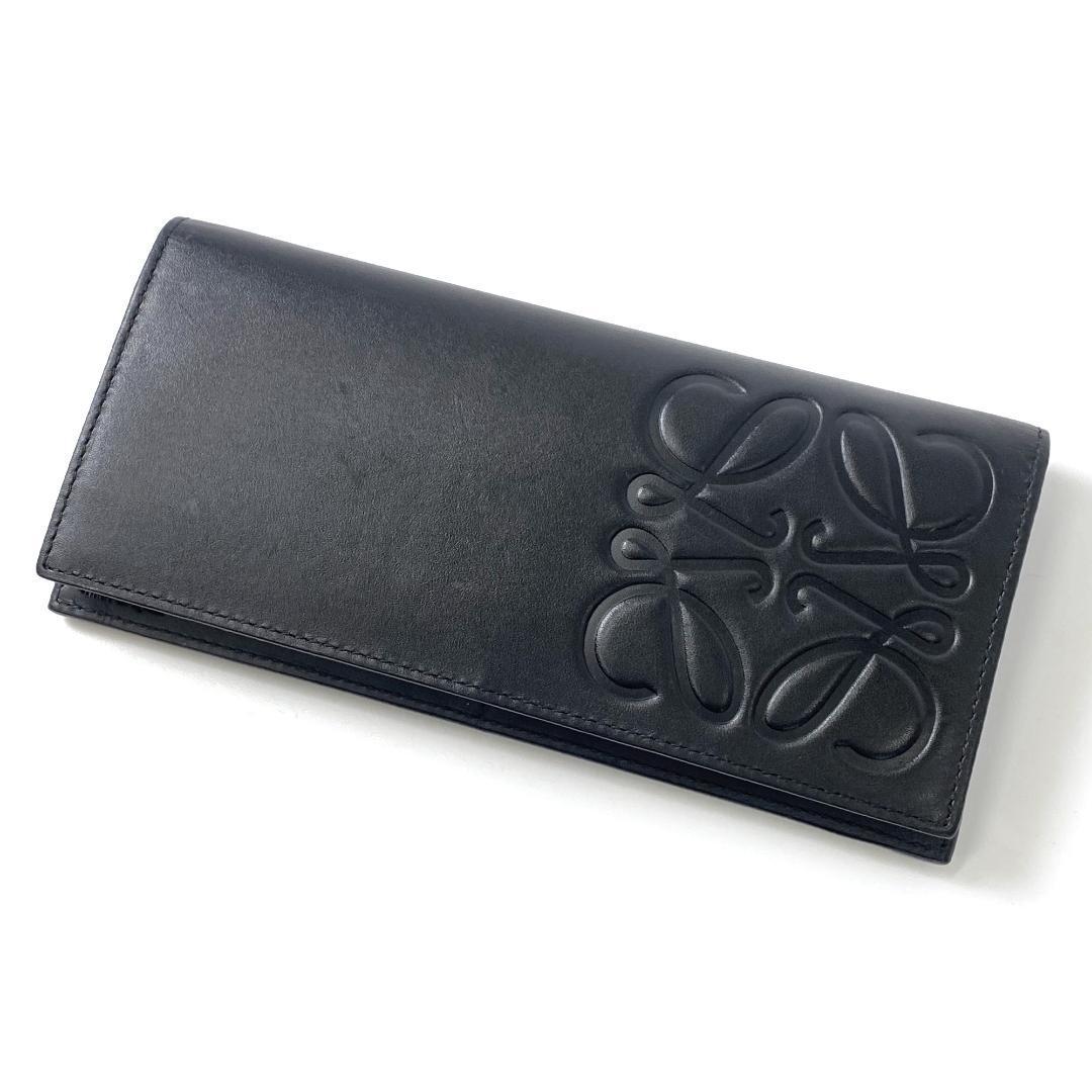 美品・高級 ロエベ LOEWE 長財布 アナグラム ビッグロゴ 黒 美品・高級 ロエベ LOEWE 長財布 アナグラム ビッグロゴ 黒