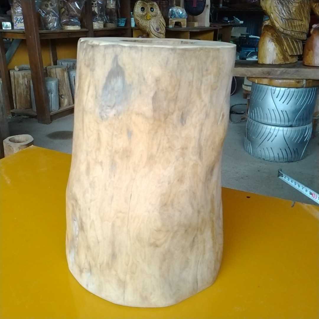  woodworking goods ( not yet final product ). material (. legume various island Miyake island production ) interesting one .. once done, finished do please. diameter 18. rom and rear (before and after), height 26.5. weight 3.3.