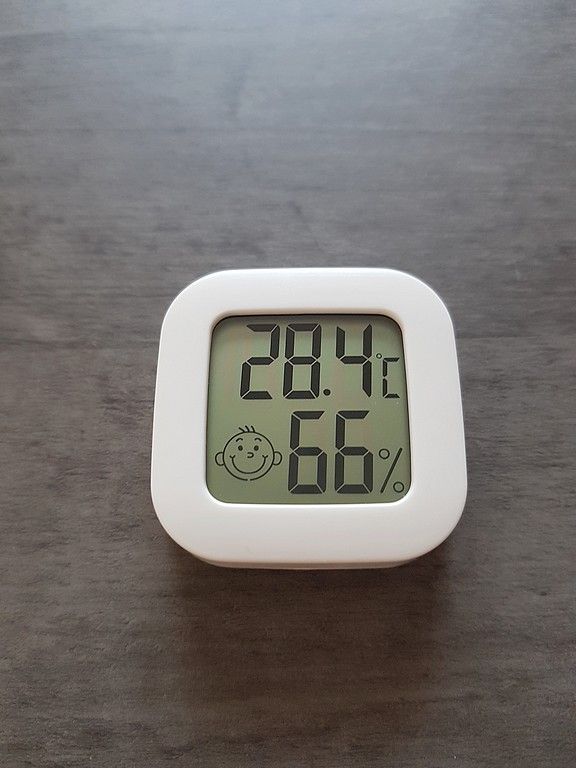 348 温度湿度測定器 シンプル 白色 2個 ハムスター
