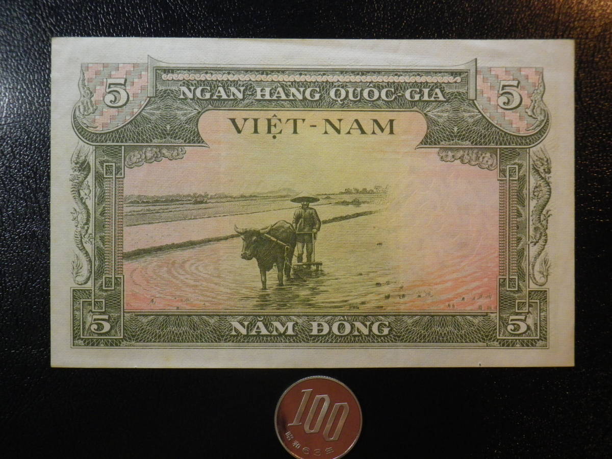 ベトナム 1955-56年 5Dong 美品++　_画像2