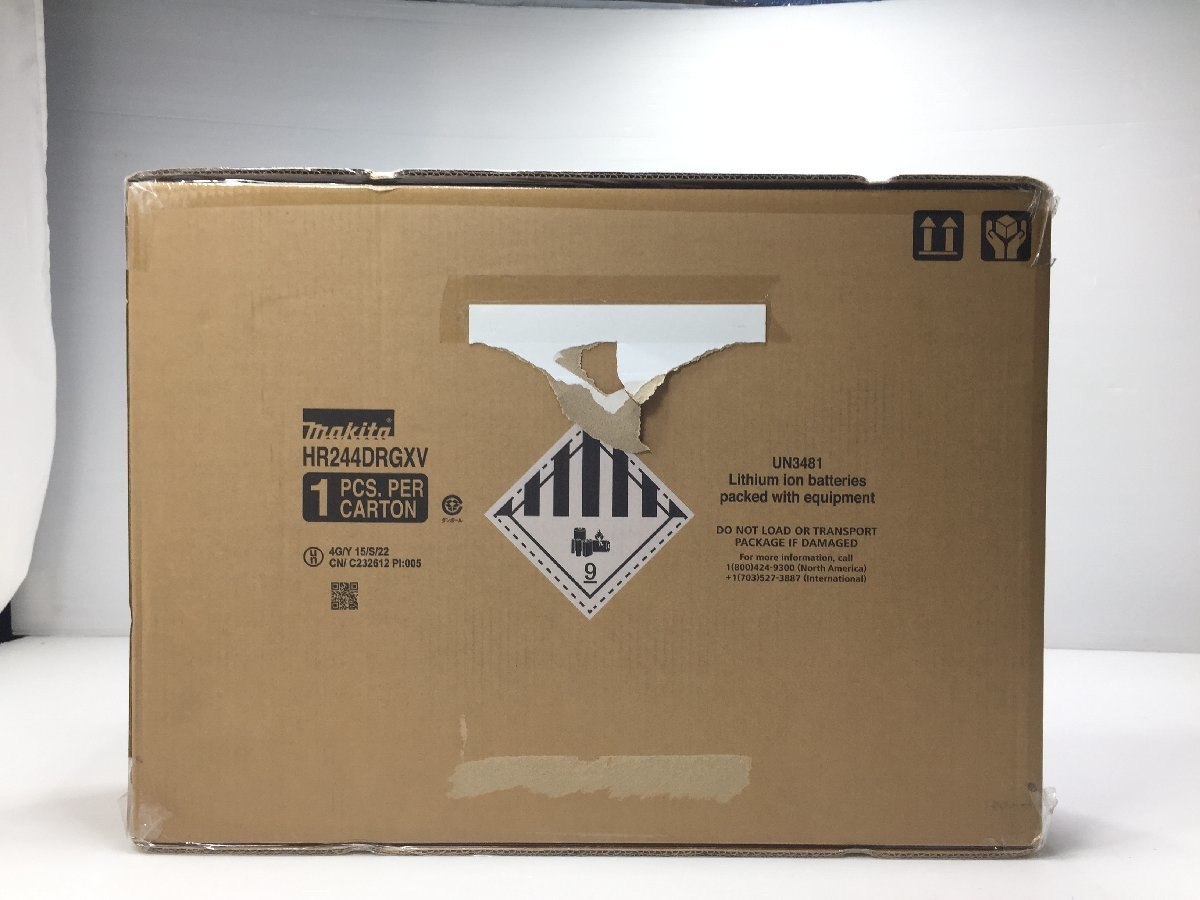 新品未開封 Makita マキタ 24mm 充電式ハンマドリル HR244DRGXV 18V 6.0Ah SDSプラスシャンク 集じんシステム付き 電動工具 12014I_画像2