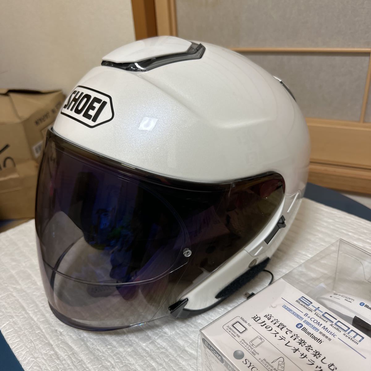 T-ポイント5倍】 SHOEI J-Cruise サイズL ルミナスホワイト ピンロック