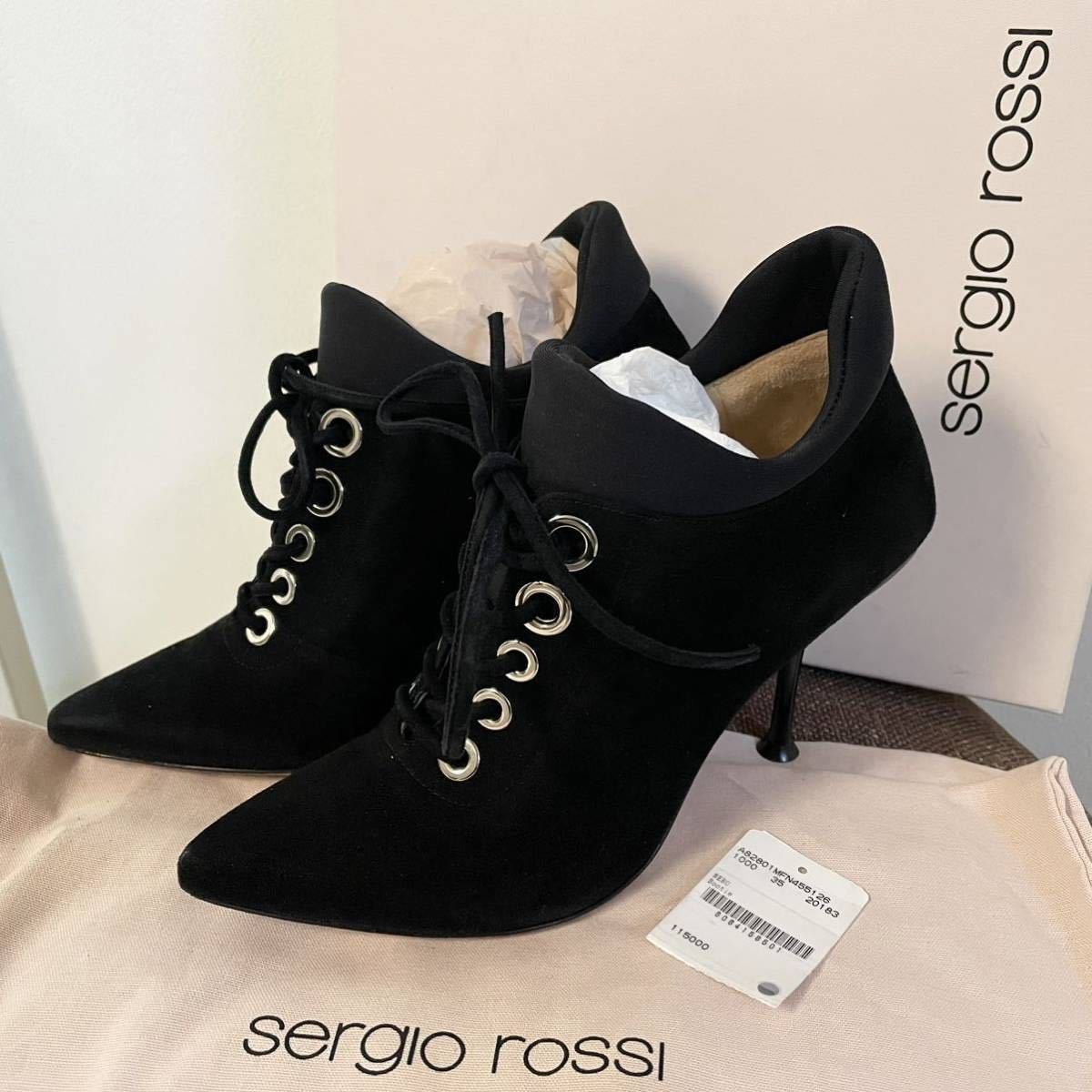 ブラック Sergiorossiショートブーツ-