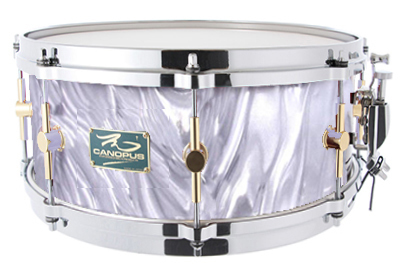 スネア The Maple 6.5x14 Snare Drum White Satin