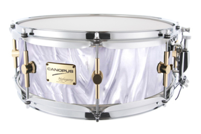 スネア Mahogany 6.5x14 SD White Satin