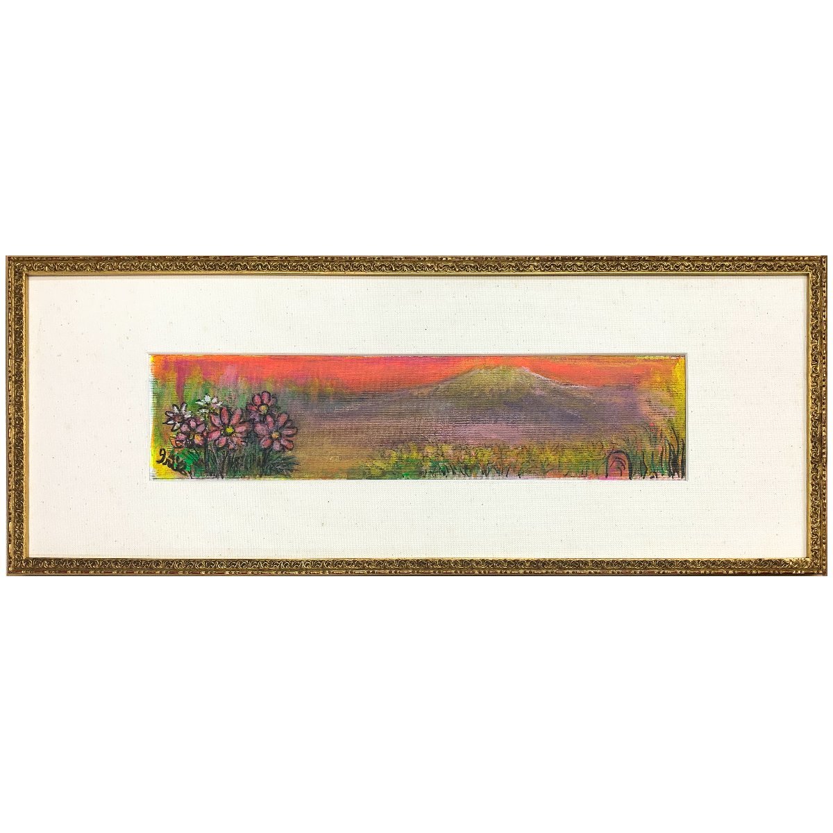 SHIN】入江一子「鎌倉のアトリエより望む富士(初秋)」油彩画 SHIN】入江一子「鎌倉のアトリエより望む富士(初秋)」油彩画