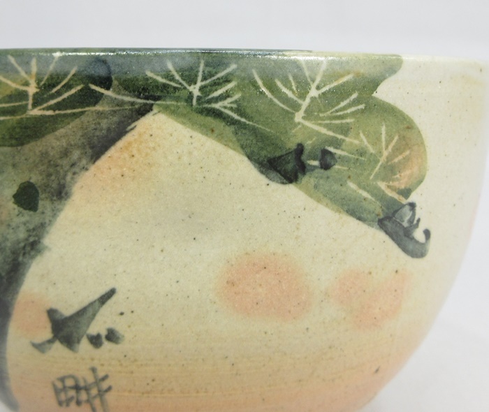 F0742】茶道具 国造焼 三代 山本浩彩 造 日本画家 三島右畊 絵付 F0742】茶道具 国造焼 三代 山本浩彩 造 日本画家 三島右畊 絵付