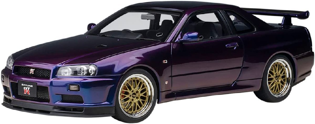 ☆ AUTOart 1/18 ニッサン スカイライン GT-R (R34) Vスペック II BBS