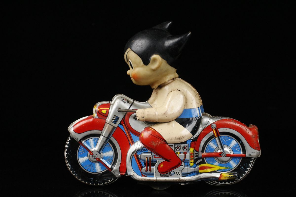 LIG】当時物 1960年代 鉄腕アトム オートバイ ブリキ玩具 ATD LIG】当時物 1960年代 鉄腕アトム オートバイ ブリキ玩具 ATD