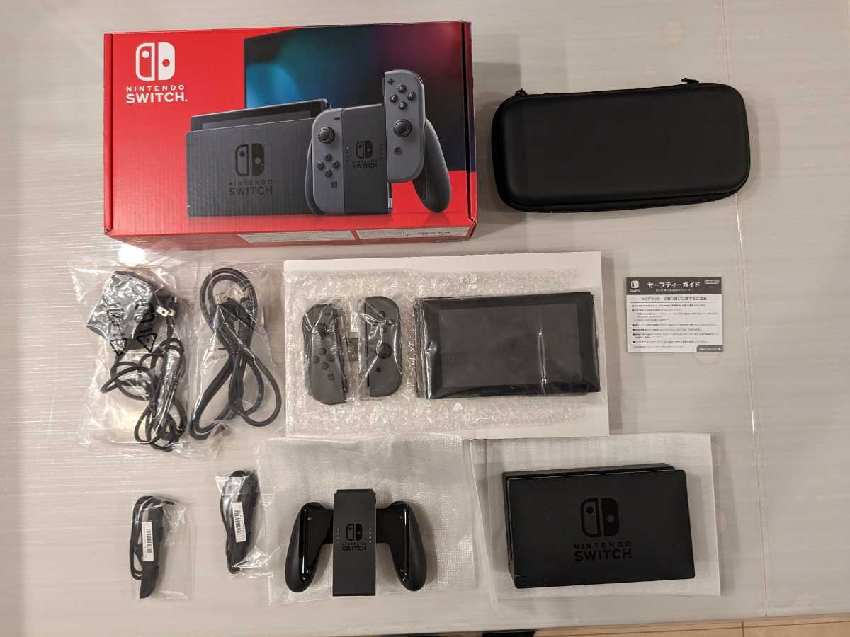 Nintendo Switch 本体 グレー 一部未使用 美品 おまけ付き