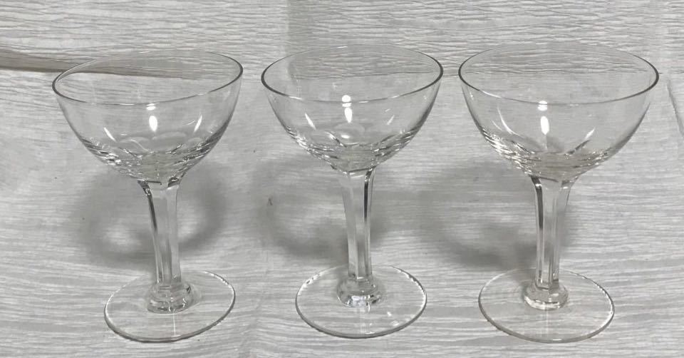 カクテルグラス アイス デザート ワイン グラス ３個セット 梅の花カット 足六角形の画像4