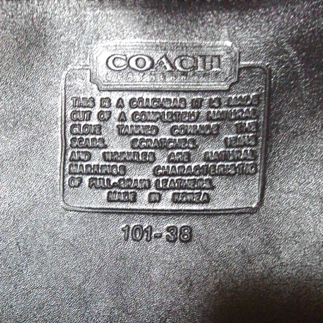 美品希少レアCOACH人気オールドコーチ　ヴィンテージ　肩かけトートドデカバッグ　トートバッグビジネスバッグブラック　101-38