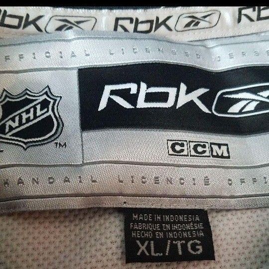 NHL ホッケーゲームシャツ セネターズ XL 刺繍ロゴ レトロ　金　個性的　XL 特大ワッペン　Reebok　リーボック　レア