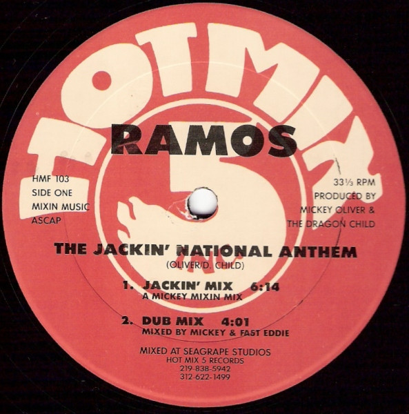 Ramos The Jackin' National Anthem　87年シカゴ・ハウス・レジェンドMickey Oliver手掛けるRamos名作シングル！！_画像1