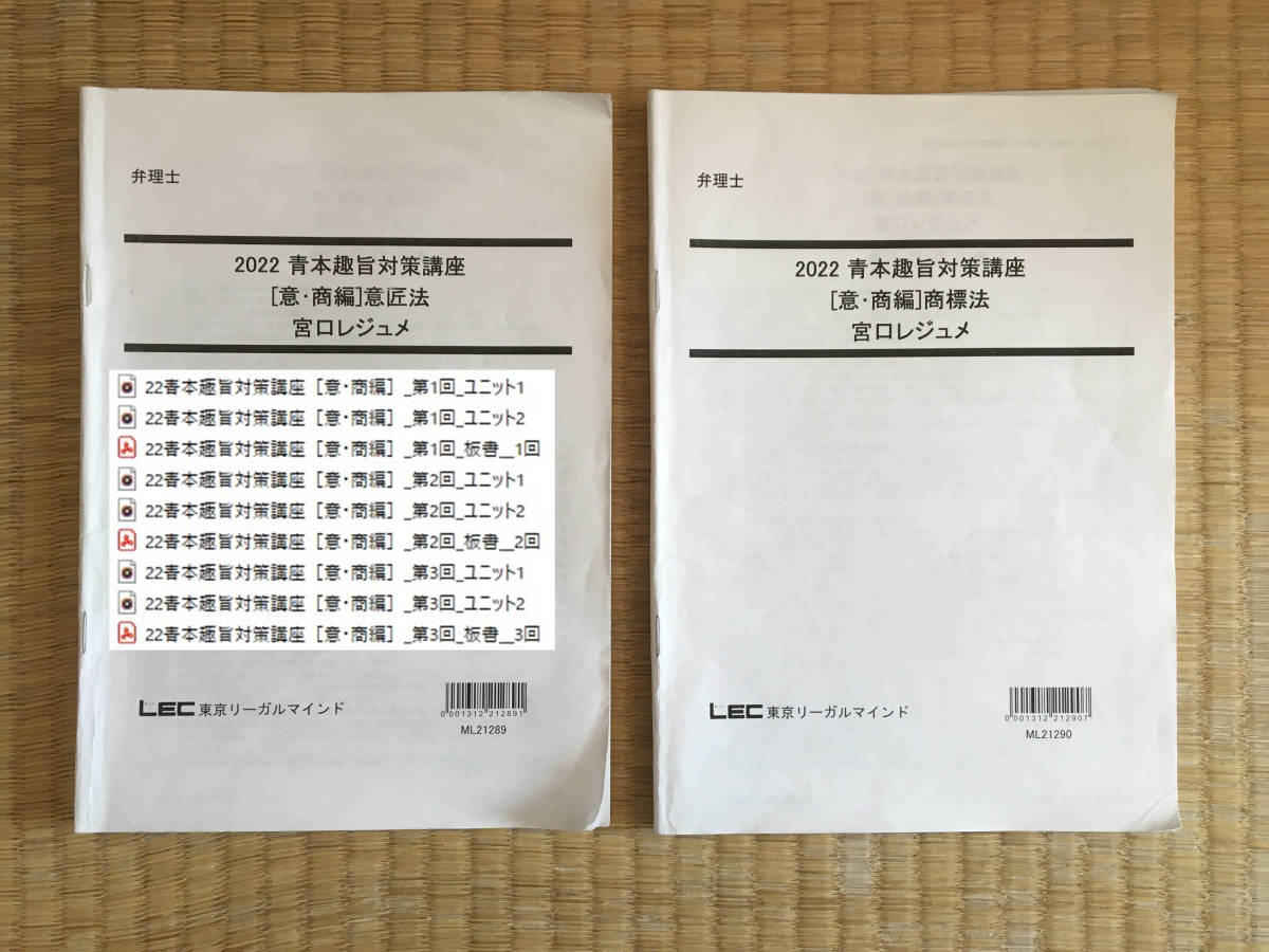 最新 音声と板書レジュメ付け！！  弁理士 青本趣旨対策講座 意