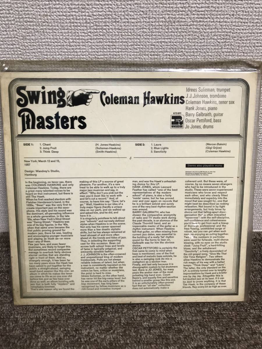 即決早い者勝ち！SWING MSTERS! COLEMAN HAWKINS_画像2