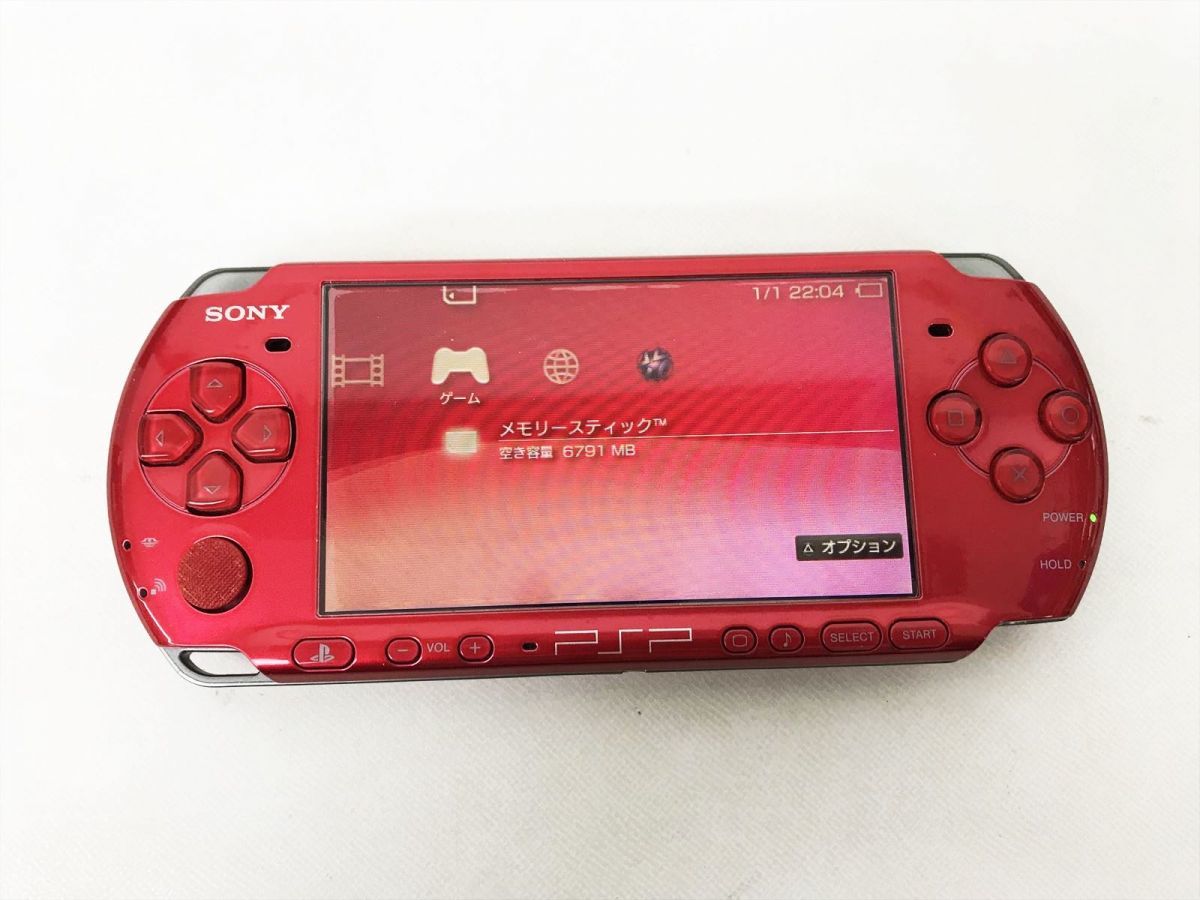 1円 SONY PlayStation Portable PSP-3000 本体 セット レッド 