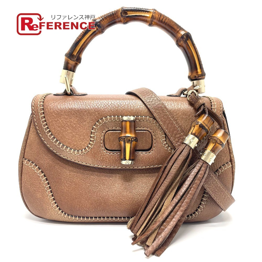 超特価激安 GUCCI グッチ 224964 バンブー ターンロック 2WAY ハンドバッグ レザー ブラウン レディース【中古】 バンブーライン 超特価激安 GUCCI グッチ 224964 バンブー ターンロック 2WAY ハンドバッグ レザー ブラウン レディース【中古】 バンブーライン