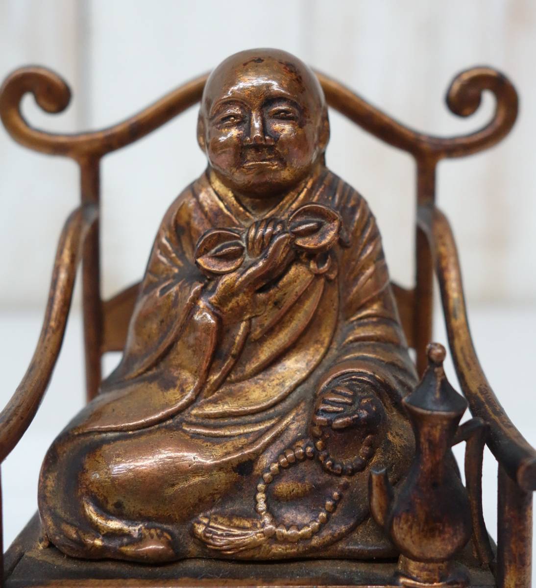 伝統工芸 工芸美術 時代物 明治期 ＊空海 弘法大師坐像 座像 仏像 佛像
