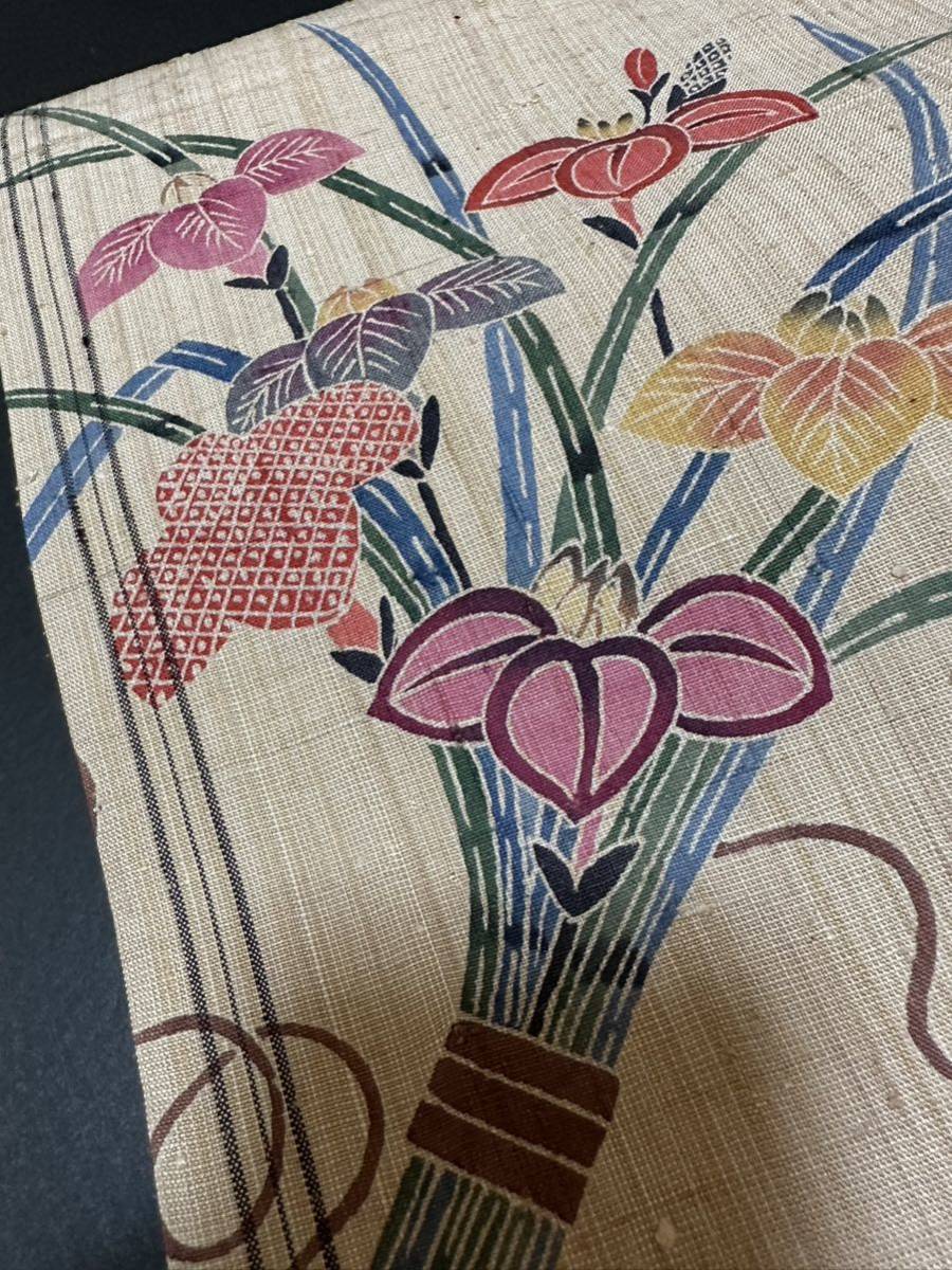 着物 【稀少新品】「伊差川洋子氏作」本場琉球紅型 生紬 糸芭蕉使用 ...