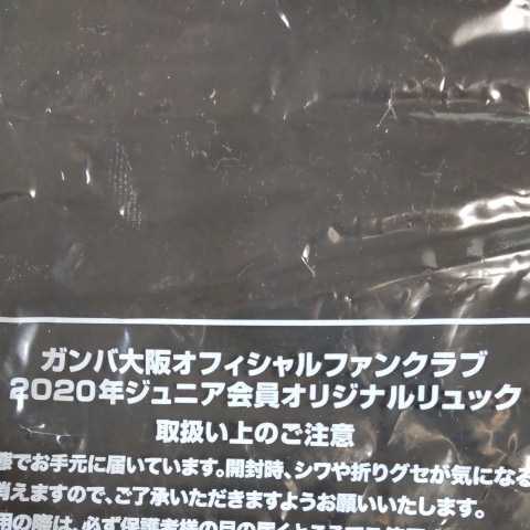 ガンバ大阪  ファンクラブ ジュニア 未使用 オリジナル オフィシャル リュック リック バックパック リックサックの画像9