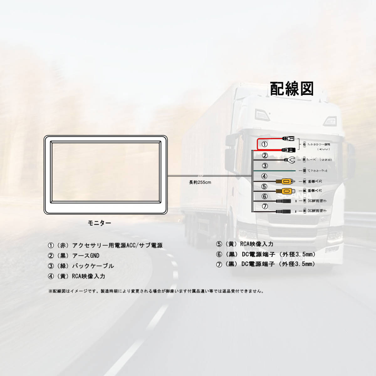 10.1インチ 液晶モニター カメラ監視用 小型モニター 12V/24V トラック対応_画像8