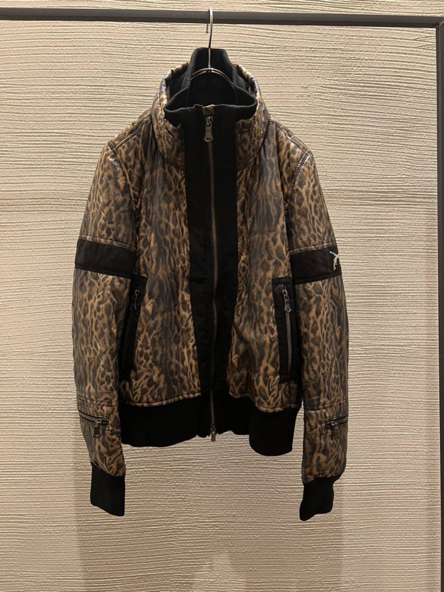 roar ロアー　レオパード柄　豹柄　シンサレート　中綿ジャケット　ブルゾン　1 00s archive puffer jacket_画像1