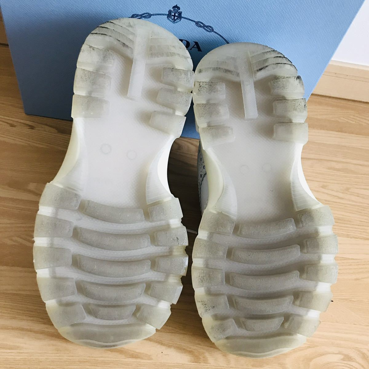 美品 PRADA プラダ レザー 厚底スニーカー 36 23㎝ | charcas.gob.mx