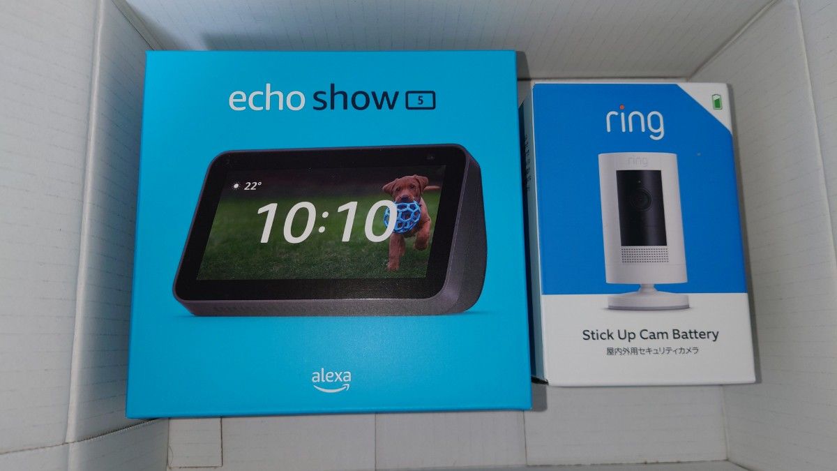 Echo Show 5 第2世代 ＋ Ring Stick Up Cam Batteryセット