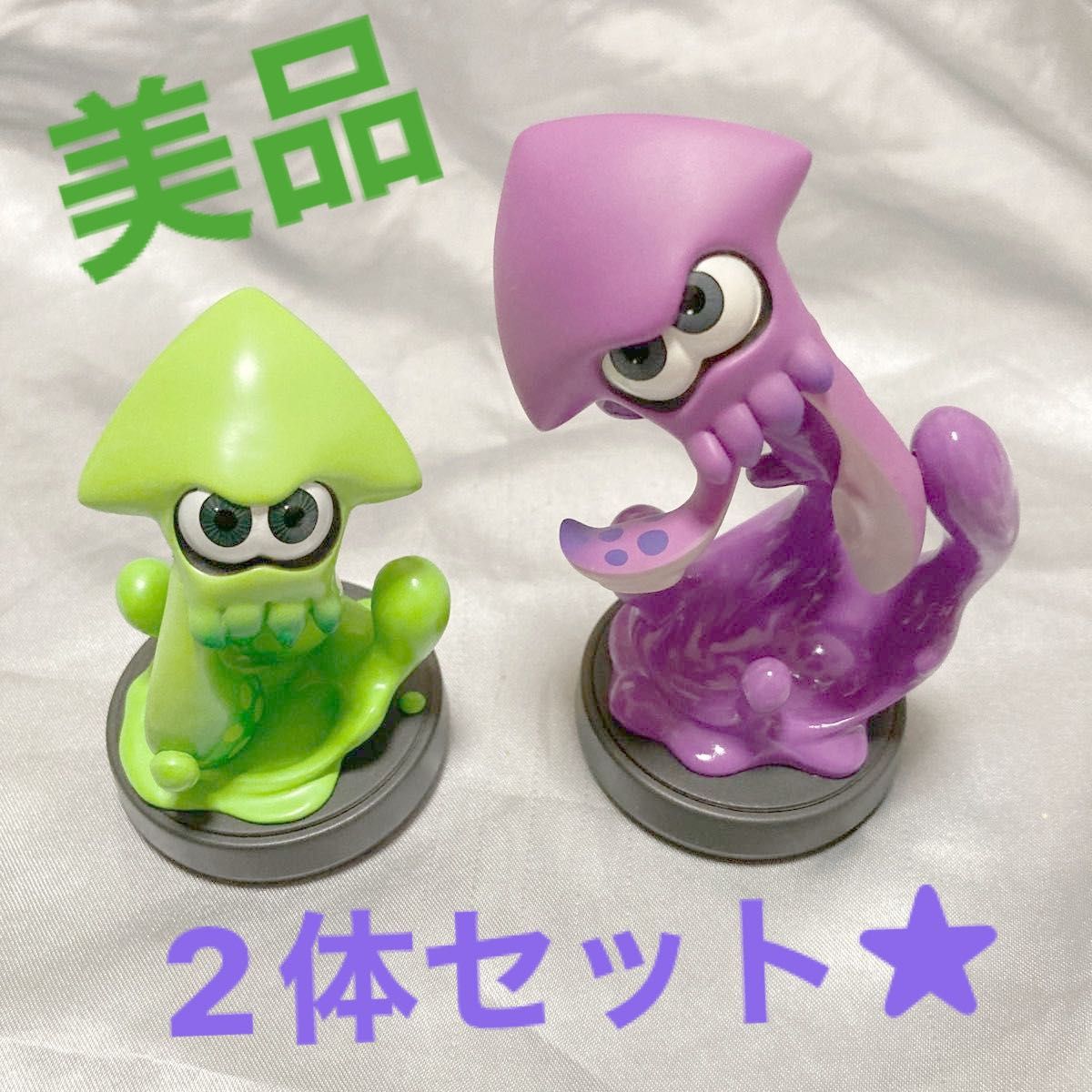 amiibo スプラトゥーンアミーボ Splatoon amiibo イカ2体セット　ネオンパープル　イカ