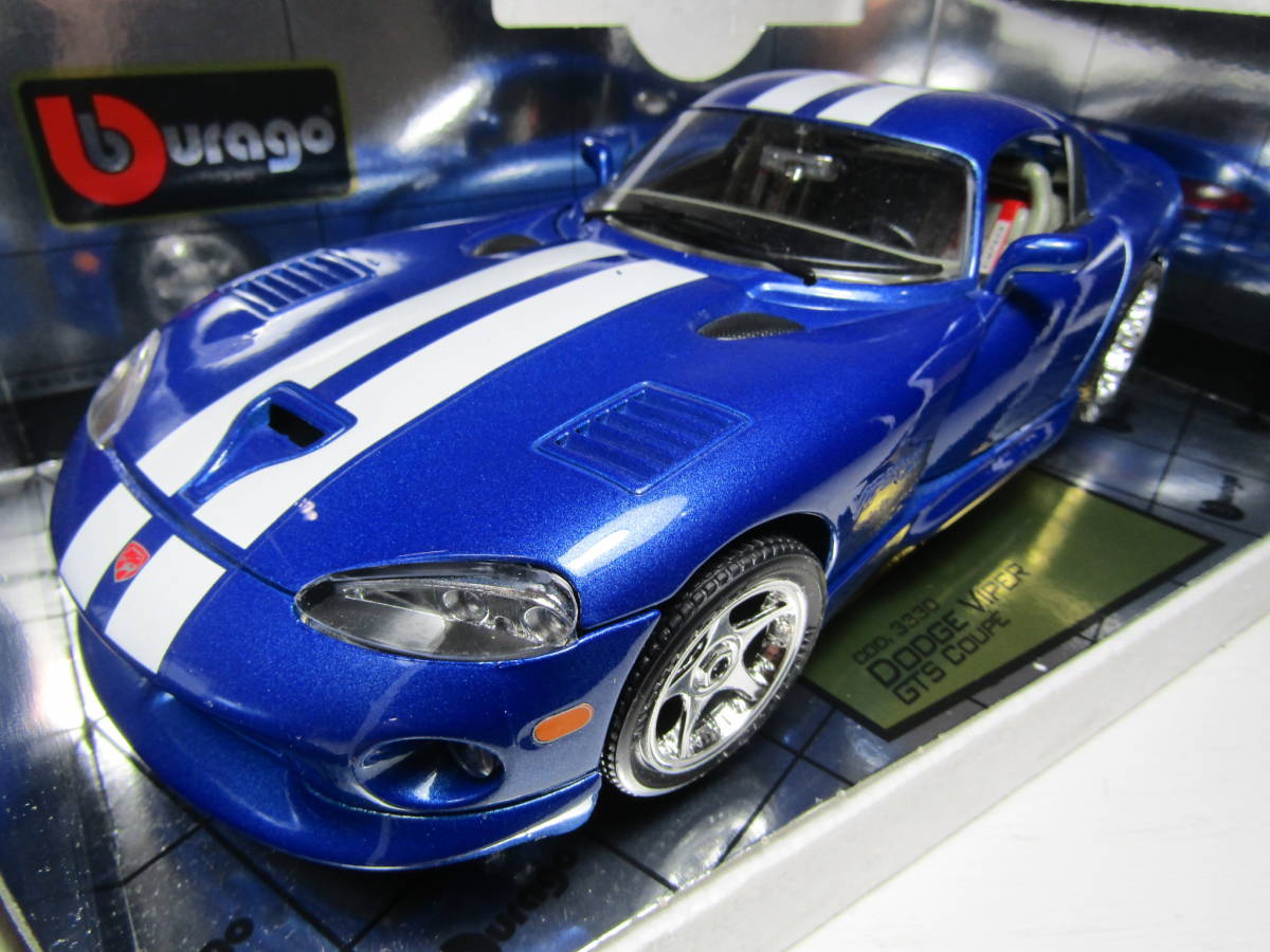 DODGE VIPER 1/18 Dodge Viper GTS COUPE ダッジ バイパー ヴァイパー GTS クーペ 1996 V10 ヴィンテージ ブラーゴ Made in Italy 当時物