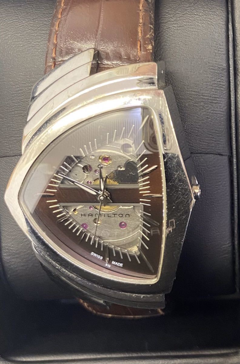 ハミルトン HAMILTON ベンチュラ 自動巻き メンズ腕時計 H245150レザーベルトの画像2