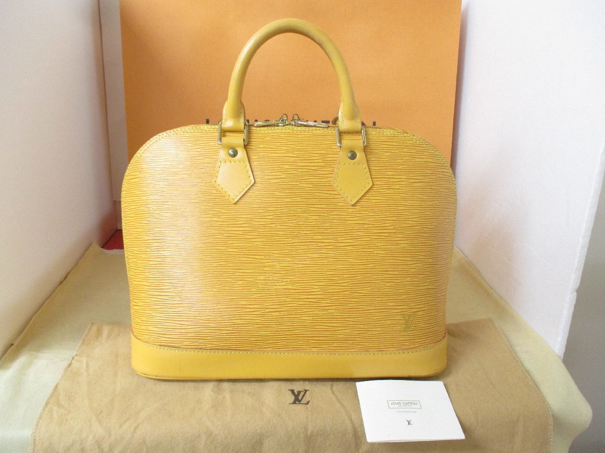 商品 LOUIS VUITTON ヴィトン ハンドバック イエロー アルマ エピ tdh