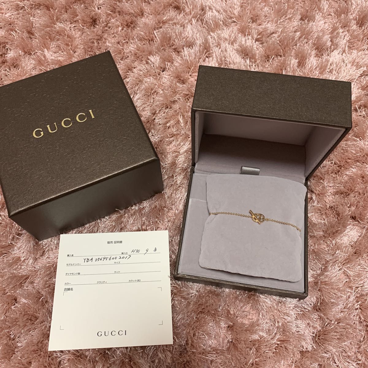 メーカー直送】 GUCCI ブレスレット k18 女子人気 ブレスレット◎即送