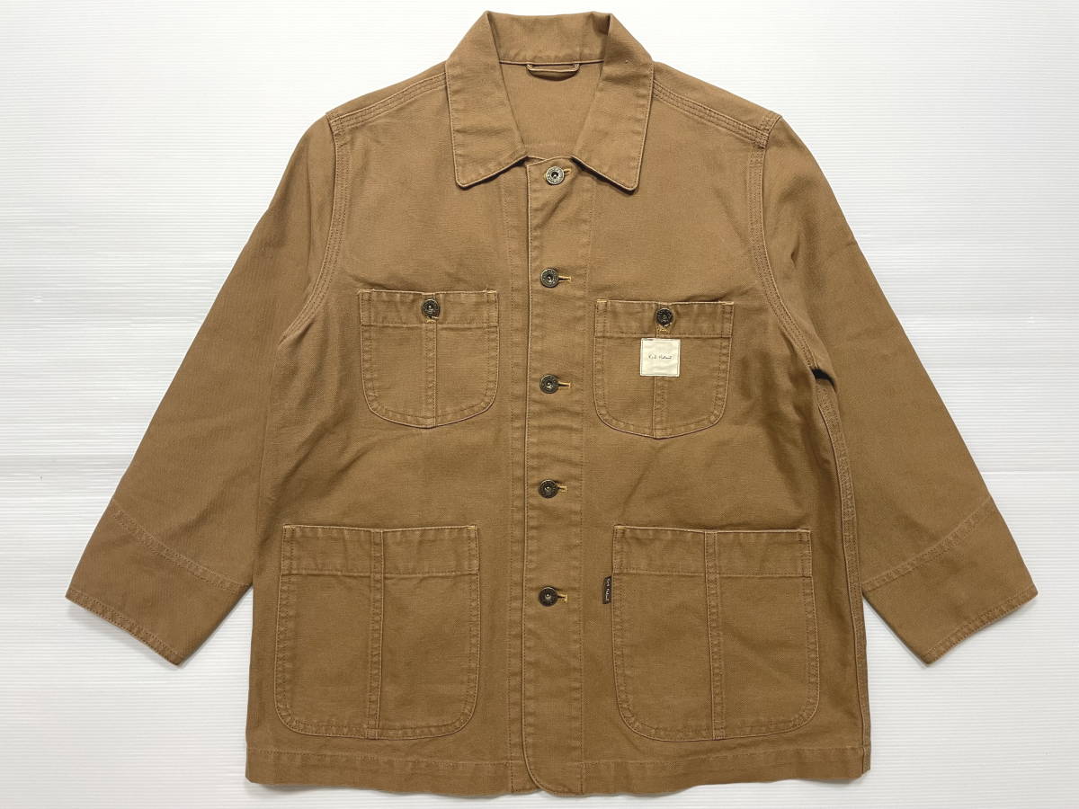  Karl hell m coverall Karl Helmut Work jacket made in Japan Duck material jacket Logo button Pink House stone .4872