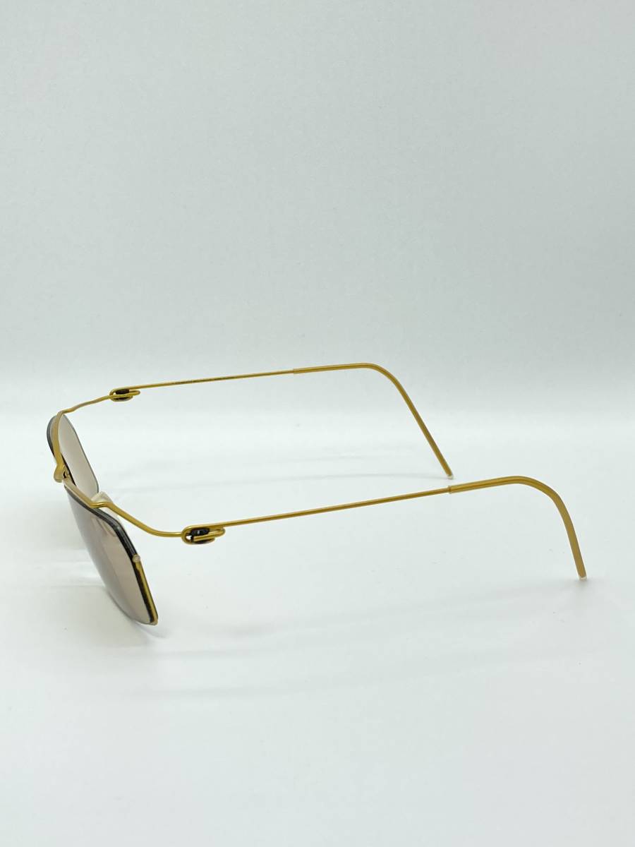 定価\41800 日本製 チタニウム Y CONCEPT サングラス ゴールド系 Y コンセプト めがね 眼鏡_画像3