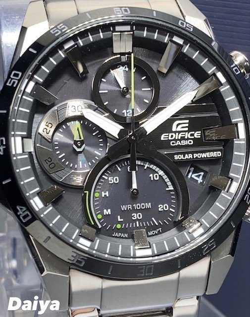 新品 腕時計 CASIO カシオ 正規品 EDIFICE エディフィス アナログ腕時計 ソーラー カレンダー 防水 クロノグラフ ステンレス メンズ ギフト