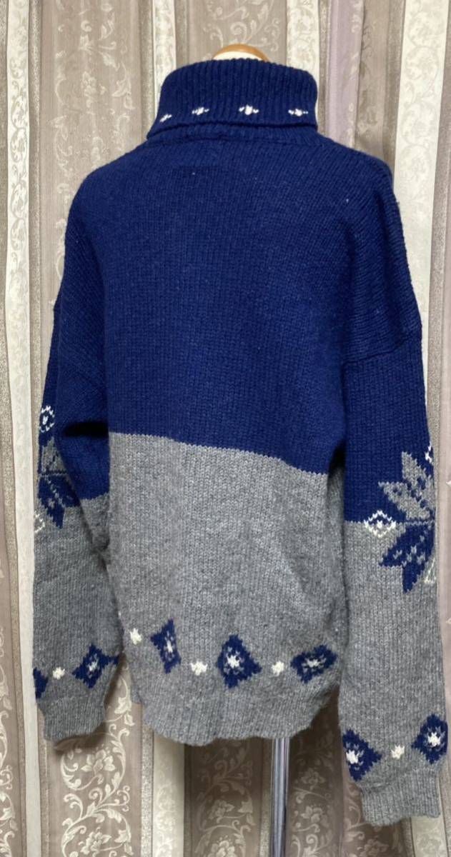 ★ＵＳＥＤブランド品◎★ＧＡＰ ギャップ★雪柄がとってもかわいいタートルネックセーター★濃紺色ネイビーニット★メンズＭ★Ｍ～Ｌ★_画像4