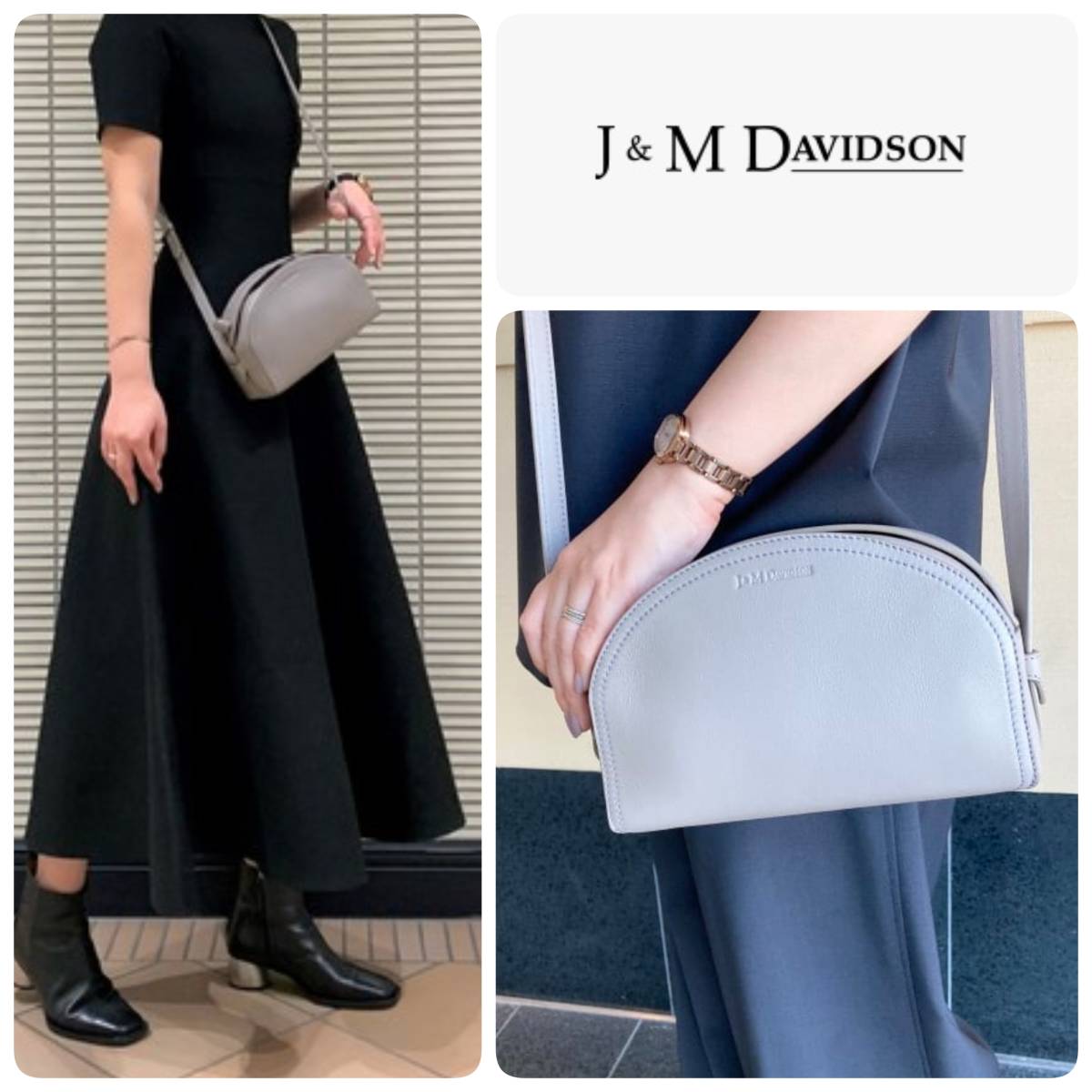  new goods J&M DAVIDSON J and M Davidson Herisson 2way shoulder bag regular price 121,000 jpy half moon 